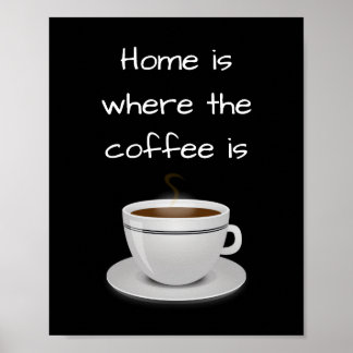 Póster Home is where the coffee is