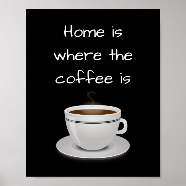 Póster Home is where the coffee is (Frente)