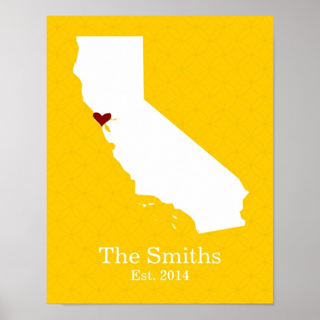 Póster Home is Where Your Heart Is - California (Frente)