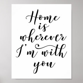 Póster Home Is Wherever I'm With You Poster