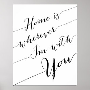 Póster Home is wherever I'm with you poster print