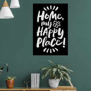 Póster HOME my Happy Place! Shelter in Place - Modern
