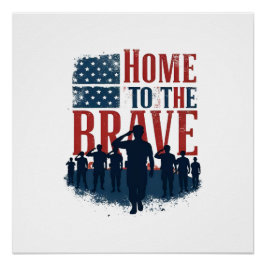 Póster Home of the Brave Salute Tee
