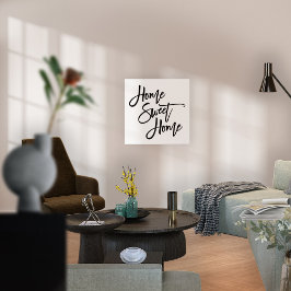 Póster Home Sweet Home Stylish Black Typography