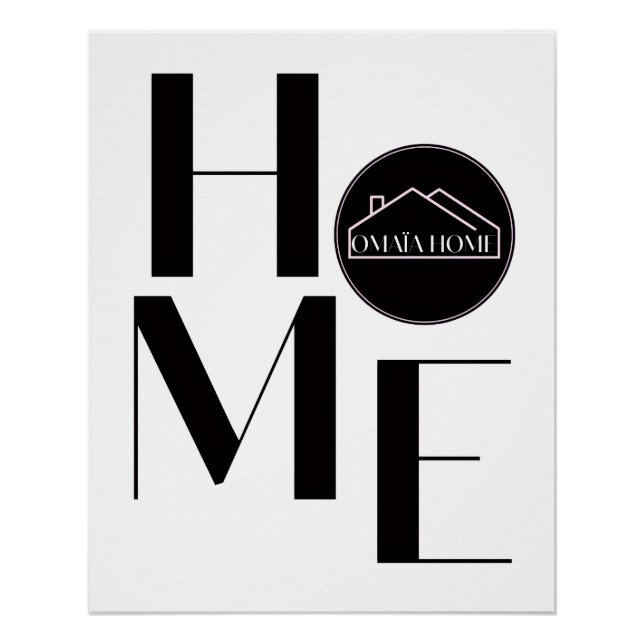 Póster HOME Typography Wall Art (Anverso)