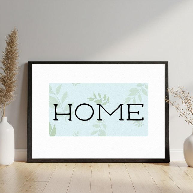 Póster Home, Typography Wall Art, Printable Art (Subido por el creador)