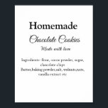 Póster Homemade chocolate cookies made with love add text<br><div class="desc">Design</div>