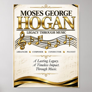 Póster Homenaje a la herencia de Moses George Hogan a tra
