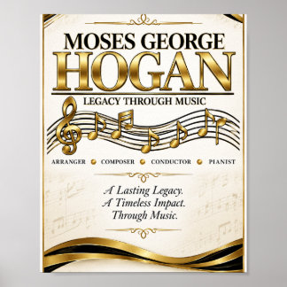 Póster Homenaje a la herencia de Moses George Hogan a tra