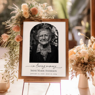 Póster Homenaje a memoria o funeral en nuestros corazones