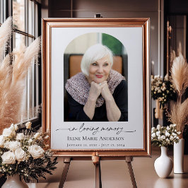 Póster Homenaje a memoria o funeral en nuestros corazones