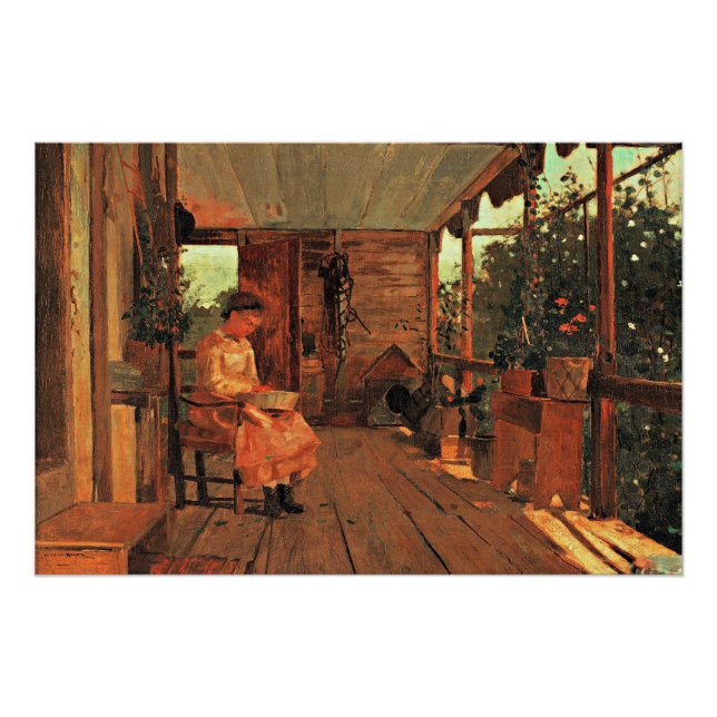 Póster Homer - Chica Shelling Peas (Anverso)