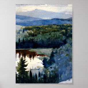 Póster Homer - Pueblo indio, Adirondacks