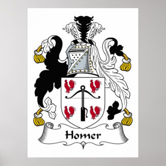 Póster Homero Family Crest