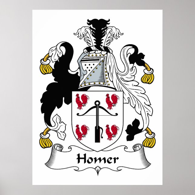 Póster Homero Family Crest (Frente)