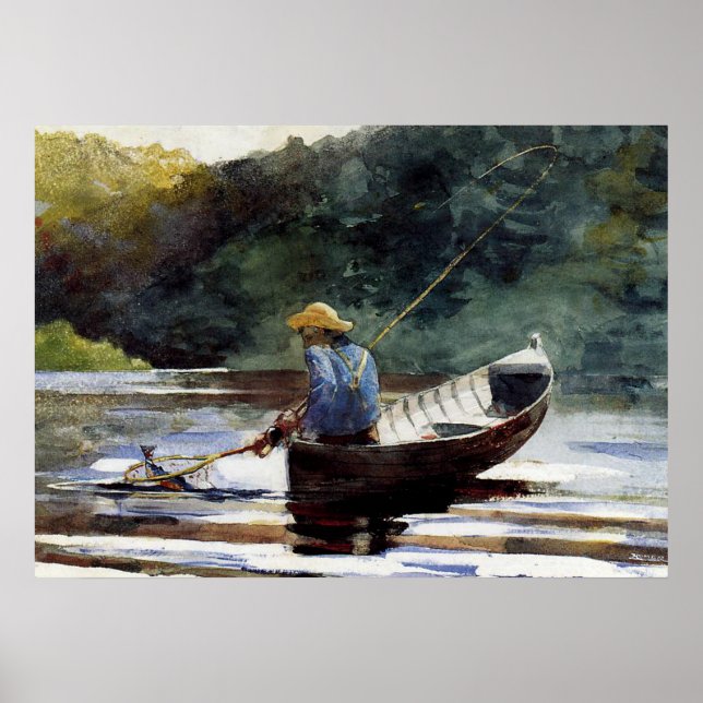 Póster Homero - Pesca de niños (Frente)
