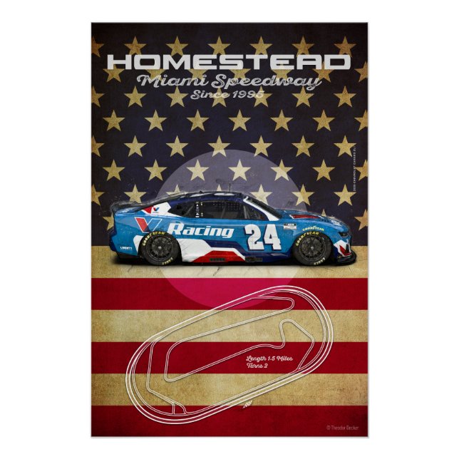 Póster Homestead Miami Speedway (Anverso)
