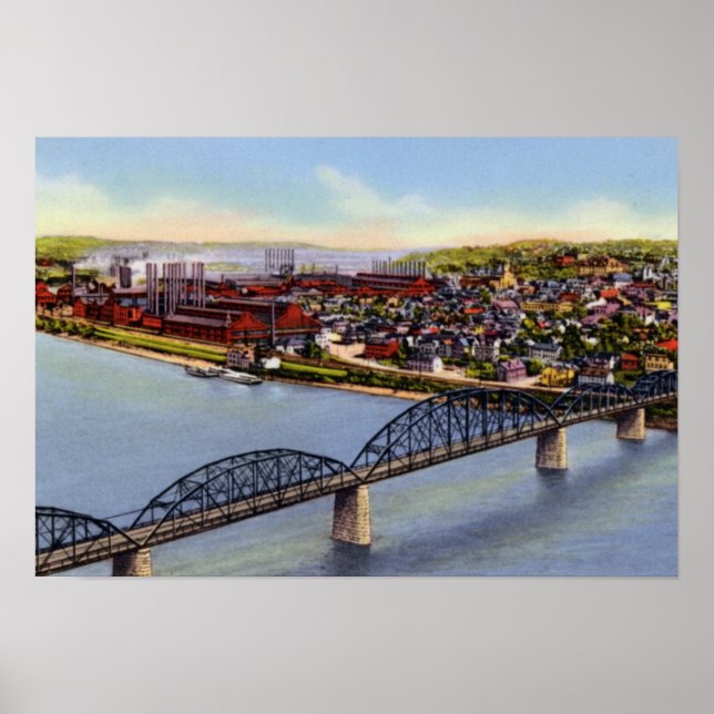 Póster Homestead Pennsylvania Steel Mills (Frente)