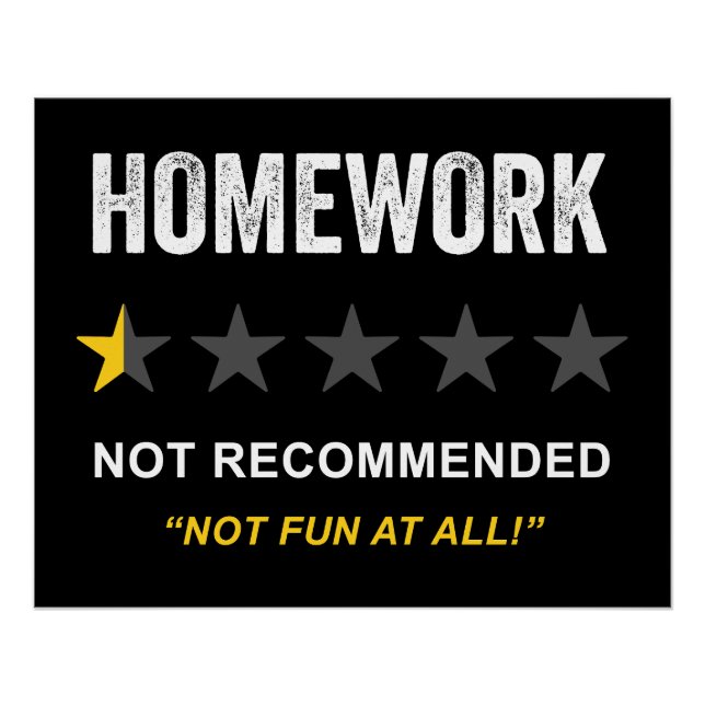 Póster Homework - No recomendado: divertida escuela sarcá (Anverso)