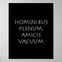 Hominibus plenum amicis vacío
