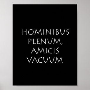 Póster Hominibus plenum amicis vacío