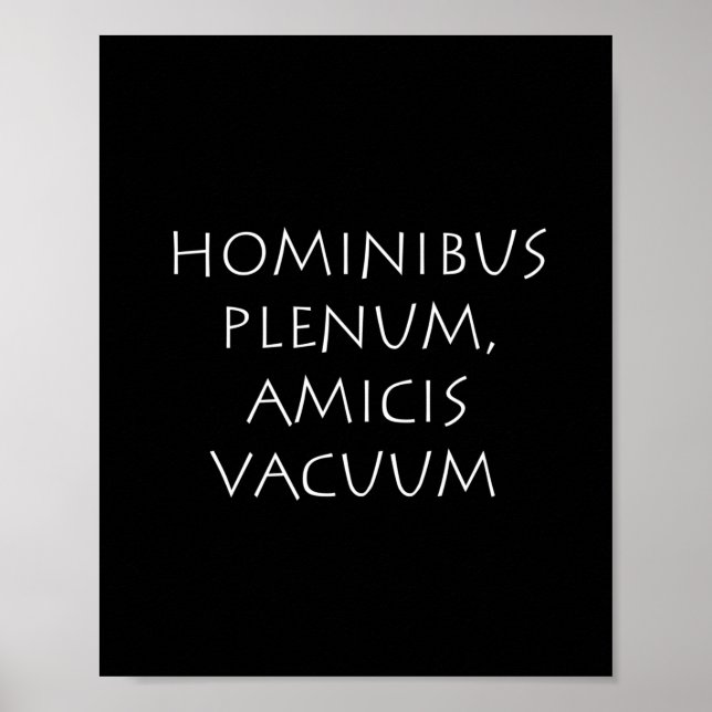 Póster Hominibus plenum amicis vacío (Frente)