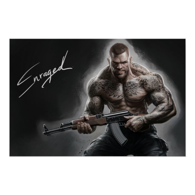 Poster Homme Enraged 02 (Anverso)