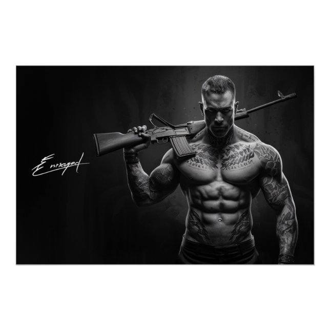 Poster Homme Enraged 05 (Anverso)