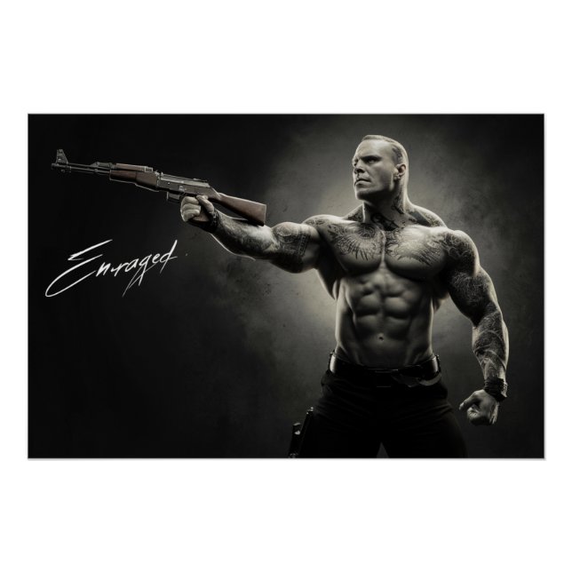 Poster Homme Enraged 08 (Anverso)