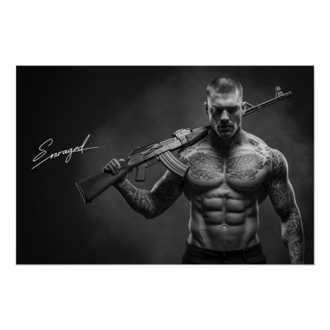 Poster Homme Enraged 10 (Anverso)