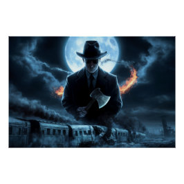 Poster Homme Noir Train 10