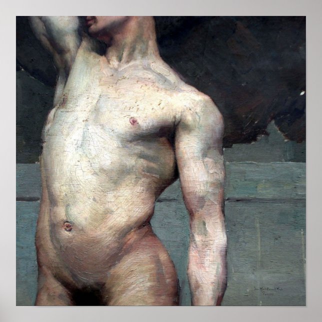 Póster Homme nu académique 19ème (Frente)