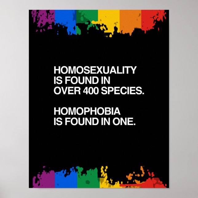 PÓSTER HOMOSEXUALIDAD EN 400 ESPECIES (Frente)