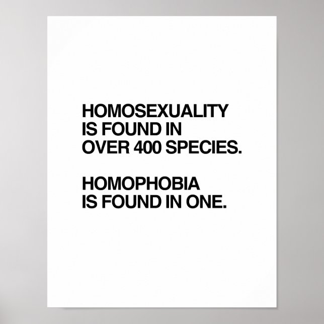 PÓSTER HOMOSEXUALIDAD EN 400 ESPECIES (Frente)