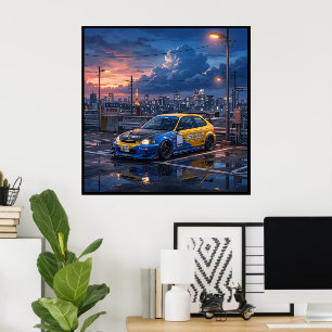 Póster Honda Civic EK9 Turismo