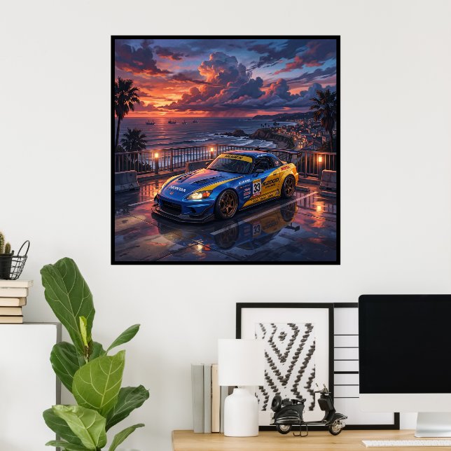 Póster Honda S2000 Turismo (Oficina en casa)