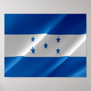 Póster Honduras - Bandera de Honduras -