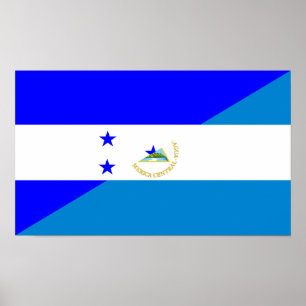 Póster honduras nicaragua símbolo del país de media bande