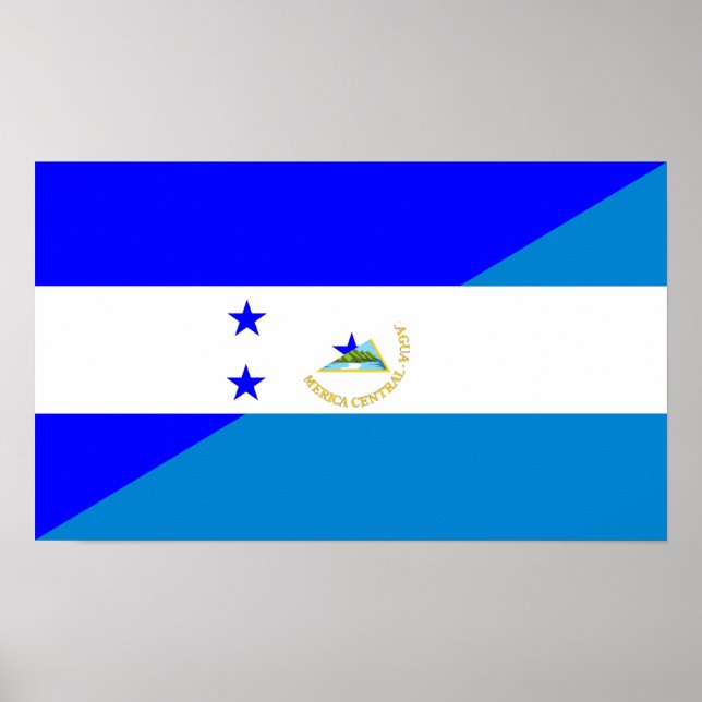 Póster honduras nicaragua símbolo del país de media bande (Frente)