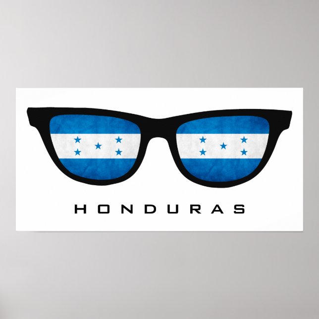 Póster Honduras sombras personalizado poster de texto y c (Frente)