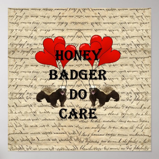 Póster Hone badger do care (Frente)