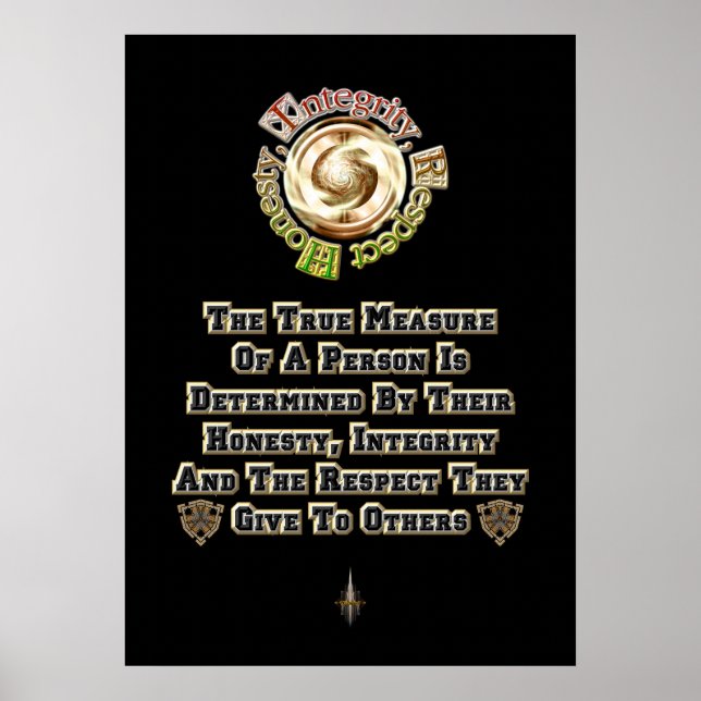 Póster Honestidad Integridad Respeto MXT (Frente)