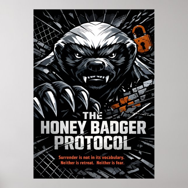 Póster Honey Badger Protocol (Frente)
