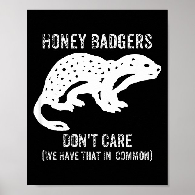 Póster Honey Badgers Don't Care S  (Frente)