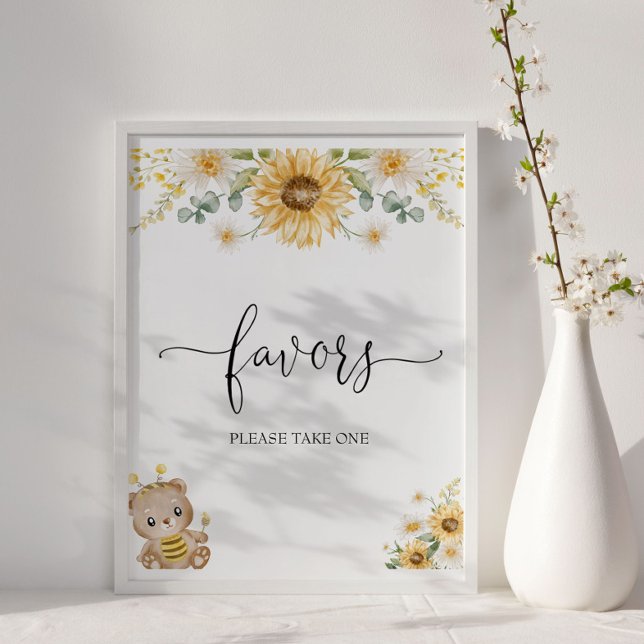 Póster Honey Bear Favor Baby Shower (Subido por el creador)