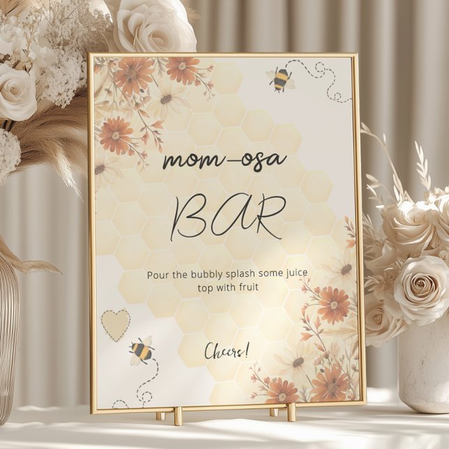 Póster Honey Boho Wildflower Baby Shower Mom-osa Bar (Subido por el creador)