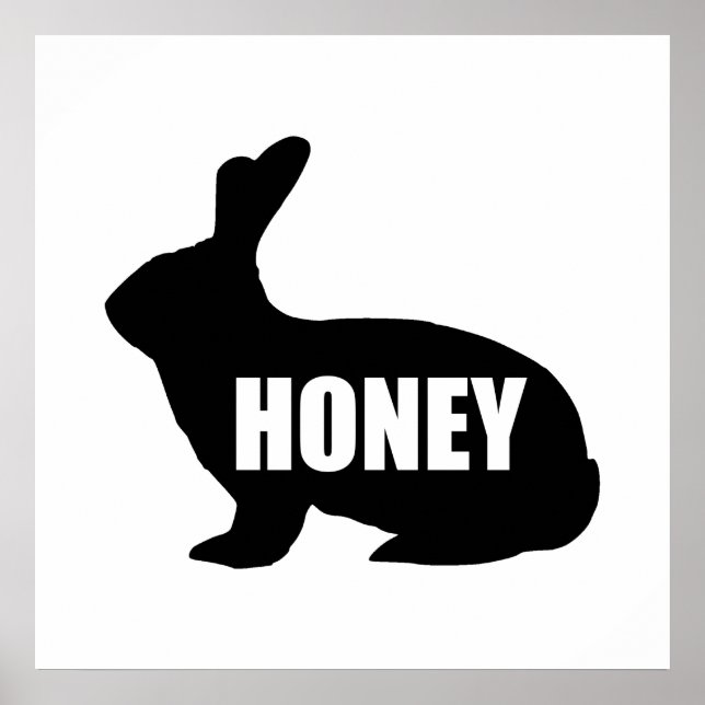 Póster Honey Bunny Cute Funny (Frente)