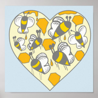 Póster Honey Comb
