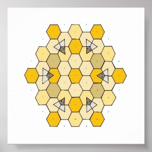 Póster Honey Comb Rangoli (Frente)