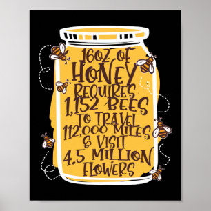 Póster Honey Jar Beekeeper Honey Bee